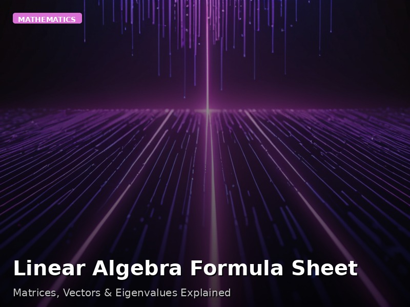 Linear Algebra Formula Sheet
