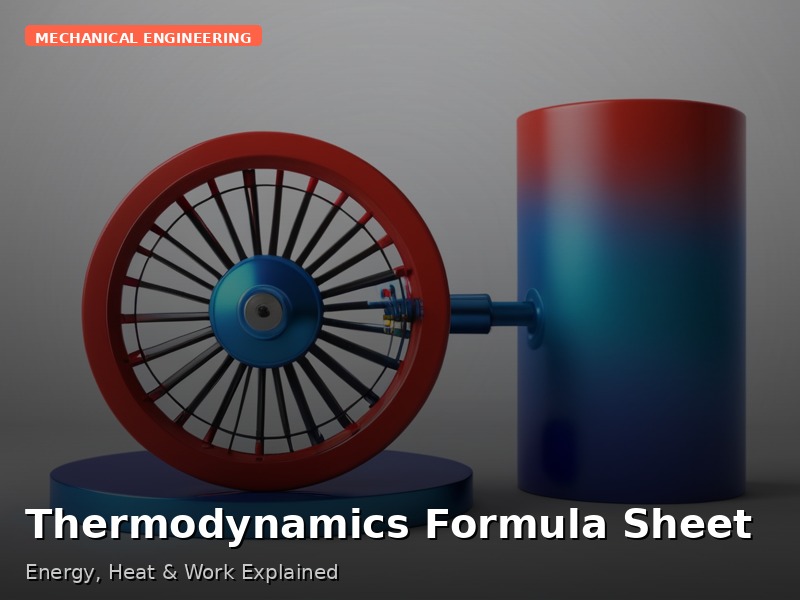 Thermodynamics Formula Sheet